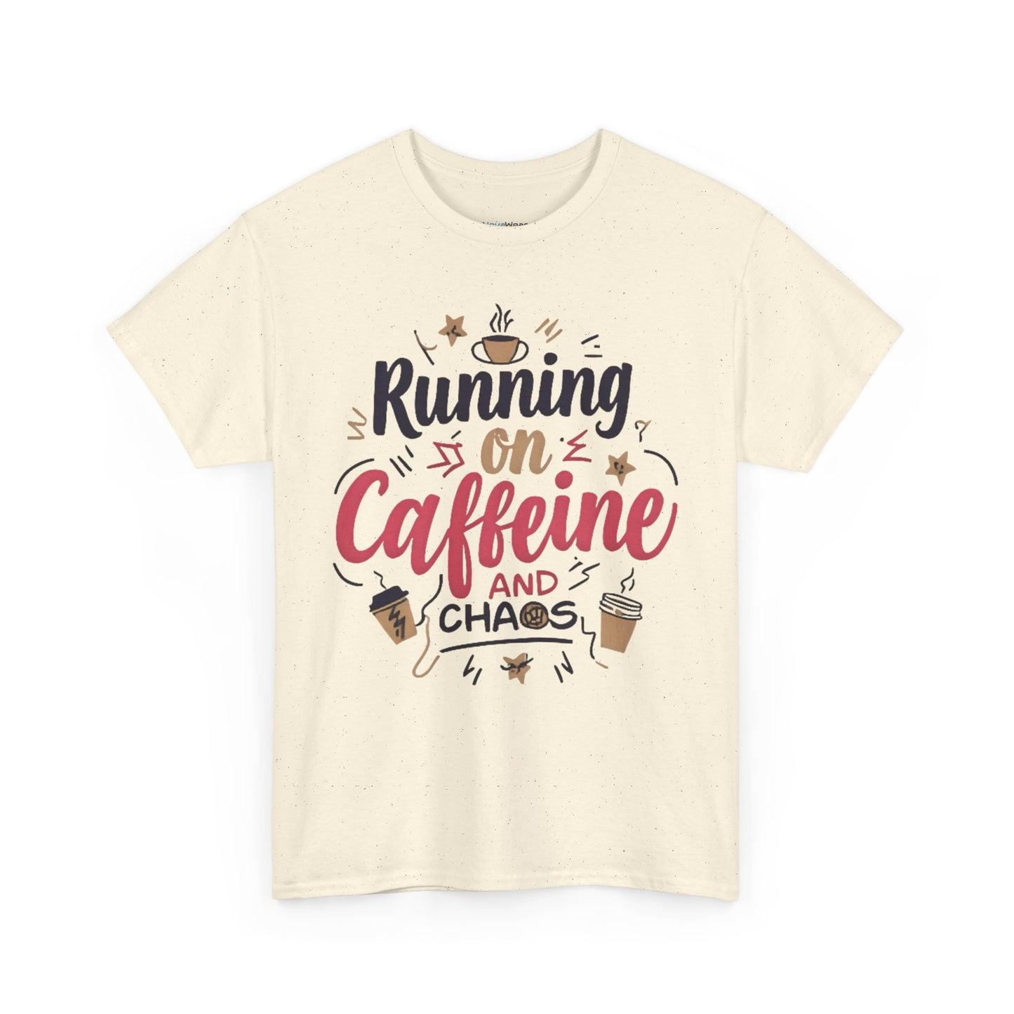 Caffeine & Chaos Tee, Coffee Lover Gift, Unisex Cotton T-Shirt, Funny Quote Shirt, Casual Wear, Birthday Gift, Unique Design