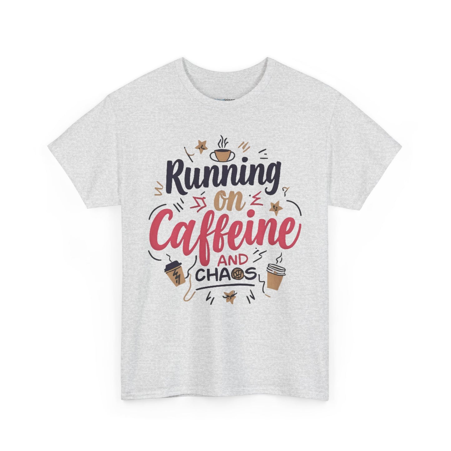 Caffeine & Chaos Tee, Coffee Lover Gift, Unisex Cotton T-Shirt, Funny Quote Shirt, Casual Wear, Birthday Gift, Unique Design