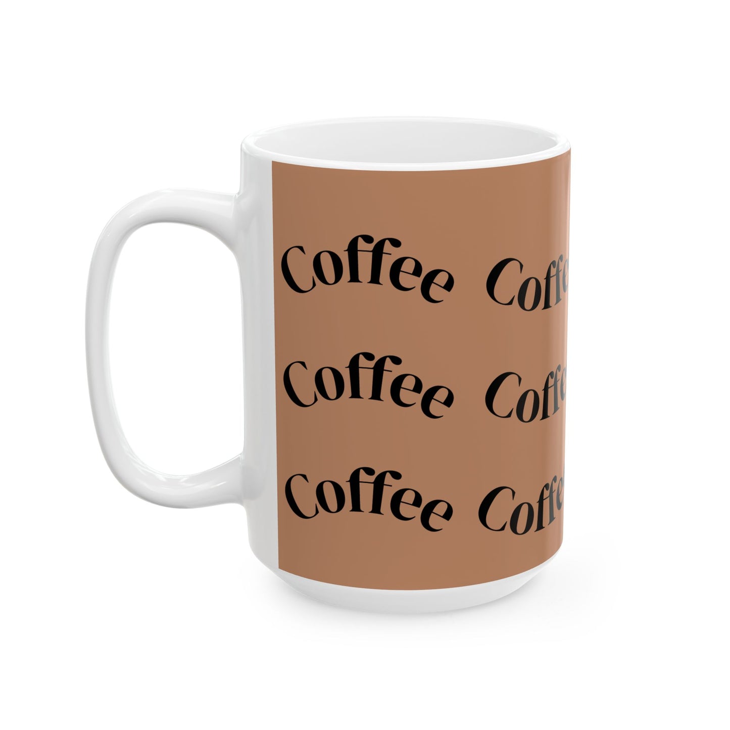 Coffee Lover Ceramic Mug - Just Coffee Design, Perfect Gift for Coffee Enthusiasts, Home Office, Birthday, Coffee Break