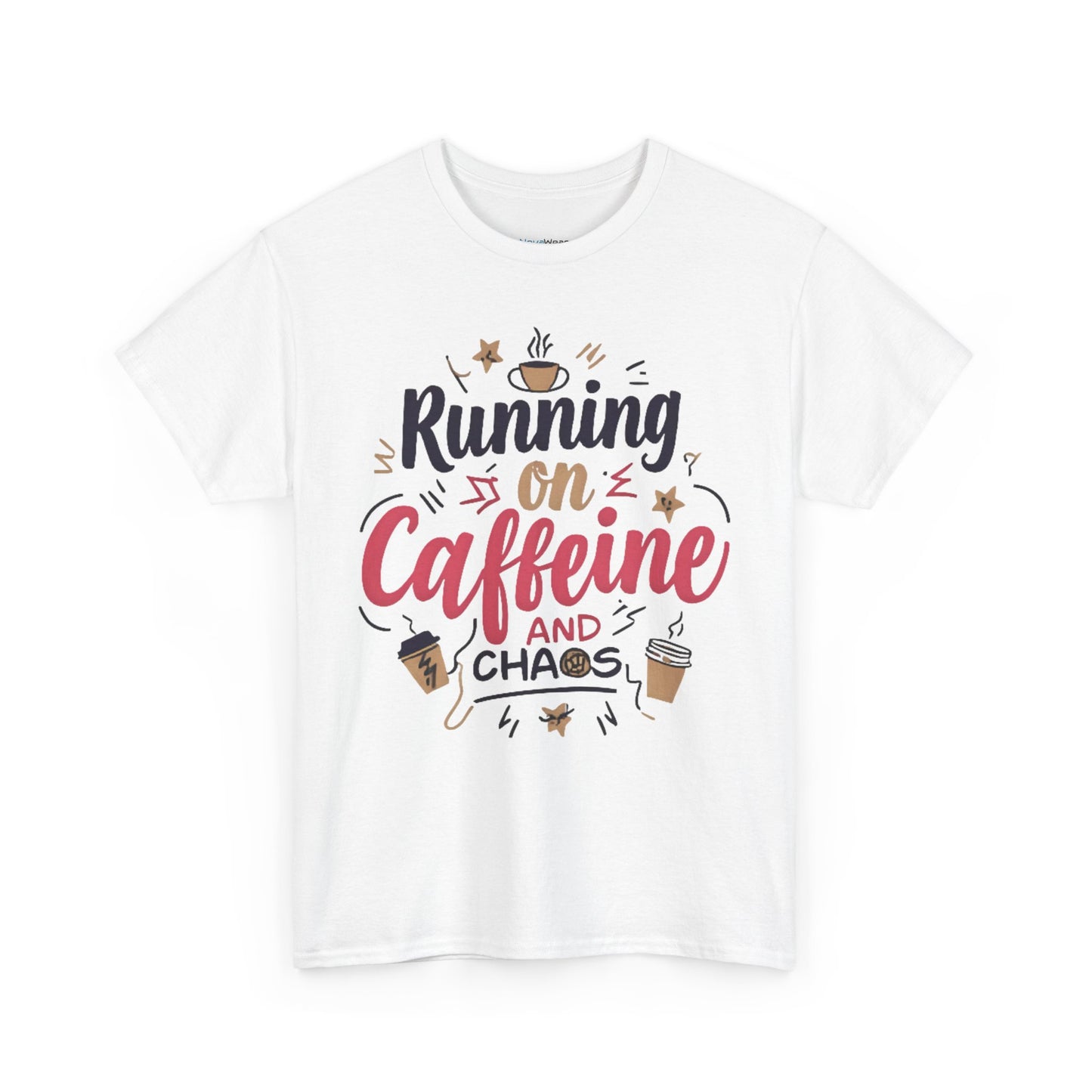 Caffeine & Chaos Tee, Coffee Lover Gift, Unisex Cotton T-Shirt, Funny Quote Shirt, Casual Wear, Birthday Gift, Unique Design