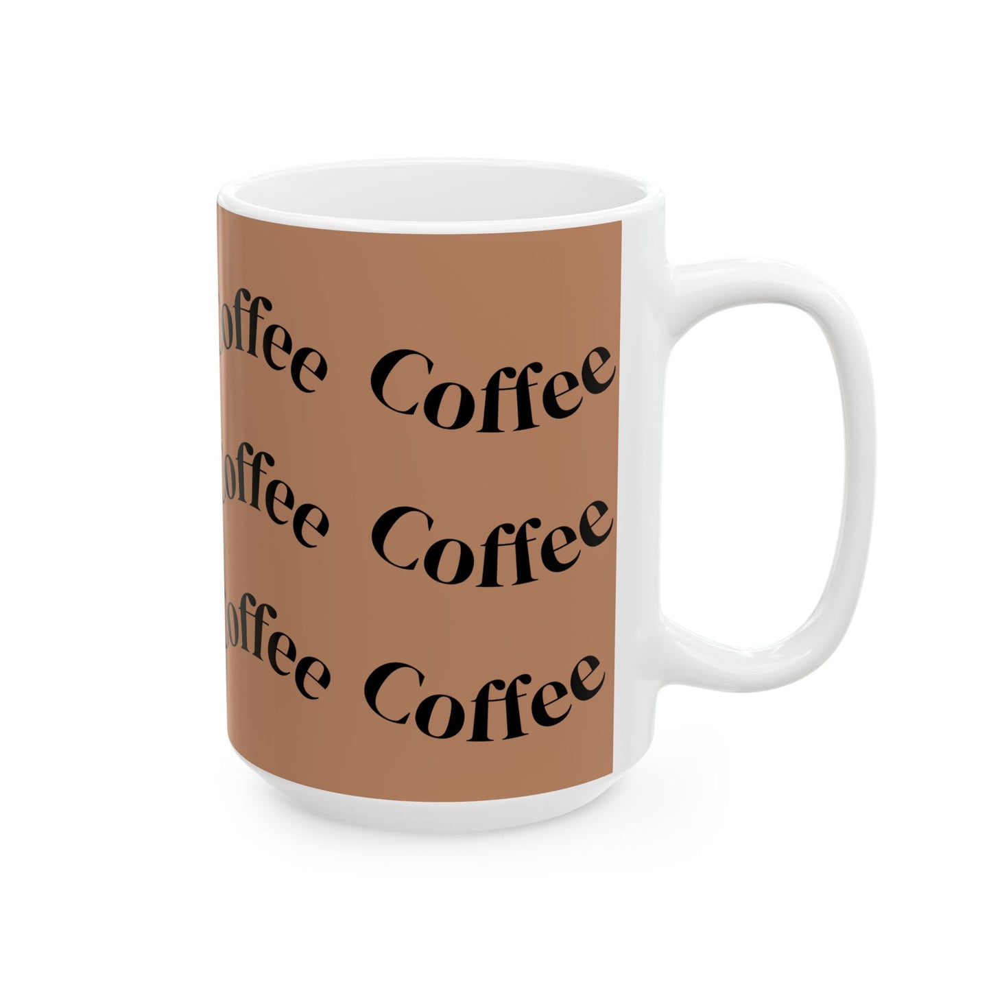 Coffee Lover Ceramic Mug - Just Coffee Design, Perfect Gift for Coffee Enthusiasts, Home Office, Birthday, Coffee Break