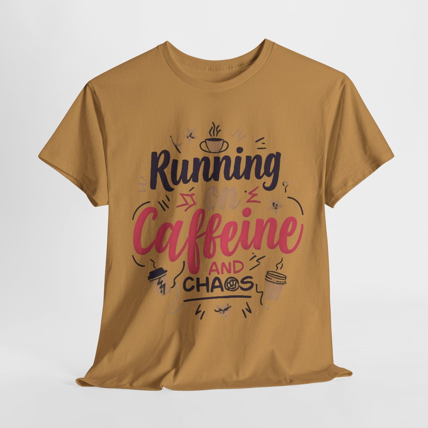 Caffeine & Chaos Tee, Coffee Lover Gift, Unisex Cotton T-Shirt, Funny Quote Shirt, Casual Wear, Birthday Gift, Unique Design
