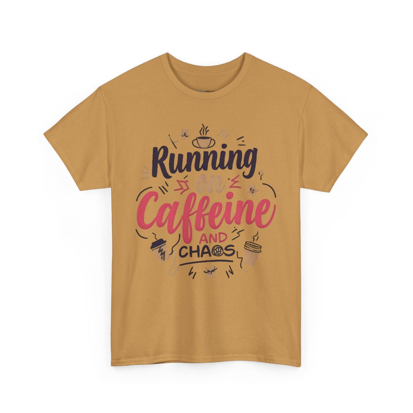 Caffeine & Chaos Tee, Coffee Lover Gift, Unisex Cotton T-Shirt, Funny Quote Shirt, Casual Wear, Birthday Gift, Unique Design