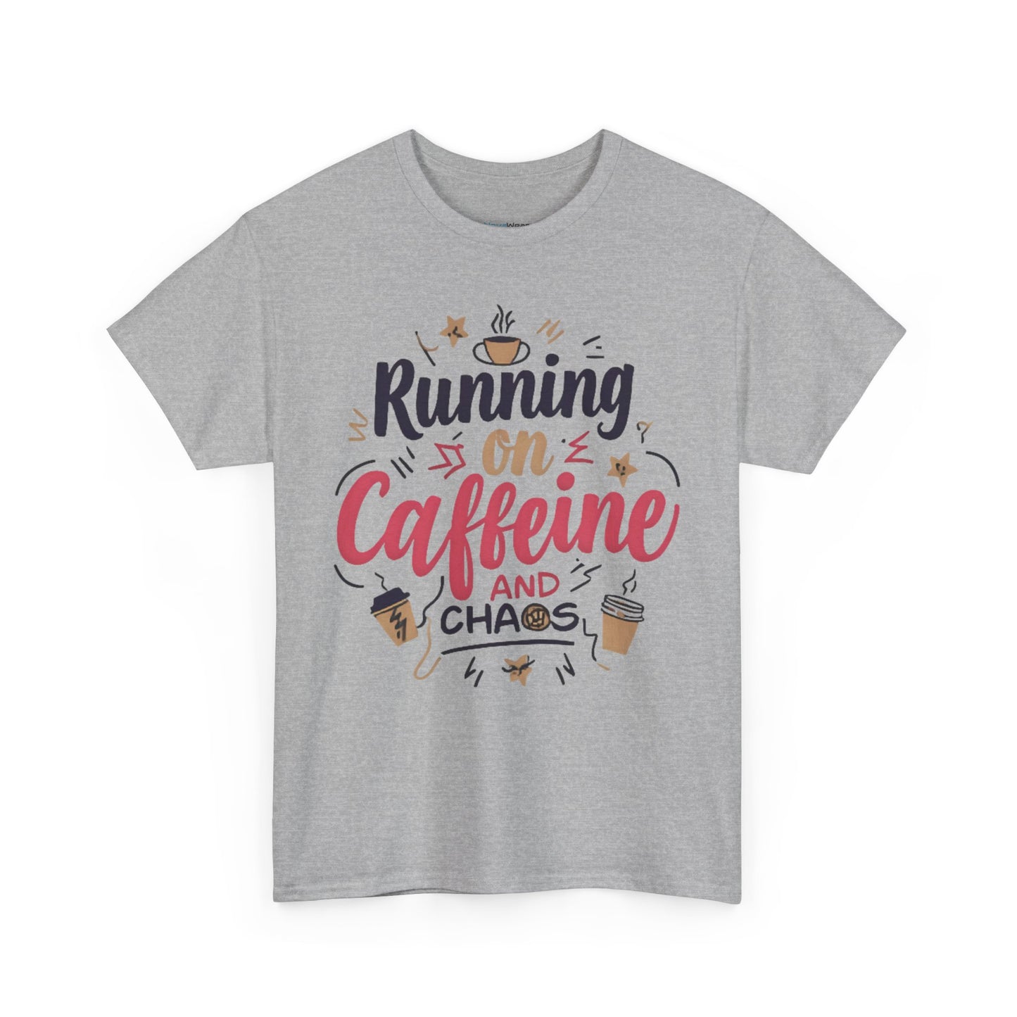 Caffeine & Chaos Tee, Coffee Lover Gift, Unisex Cotton T-Shirt, Funny Quote Shirt, Casual Wear, Birthday Gift, Unique Design