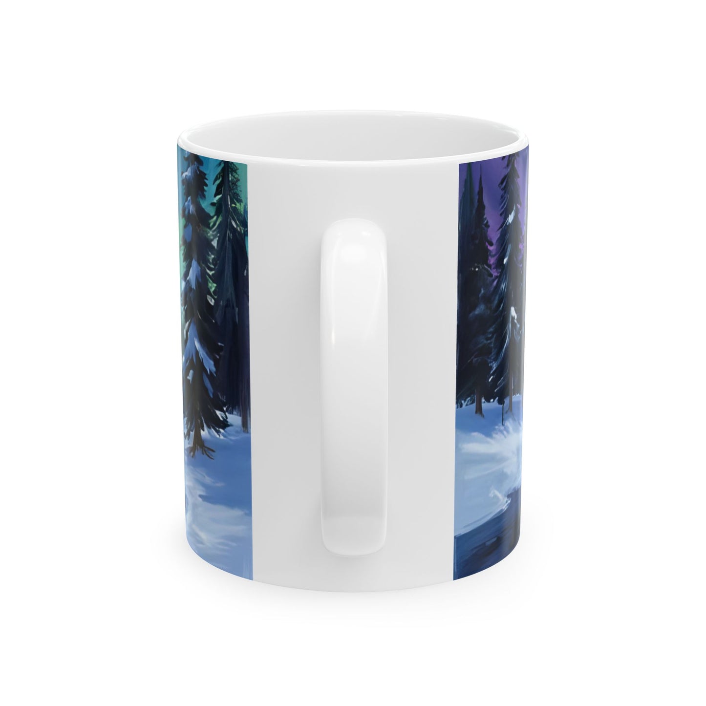 Aurora Borealis Ceramic Mug, Nature Lover Gift, Art Mug, Cozy Home Decor, Coffee Cup, Camping Accessories