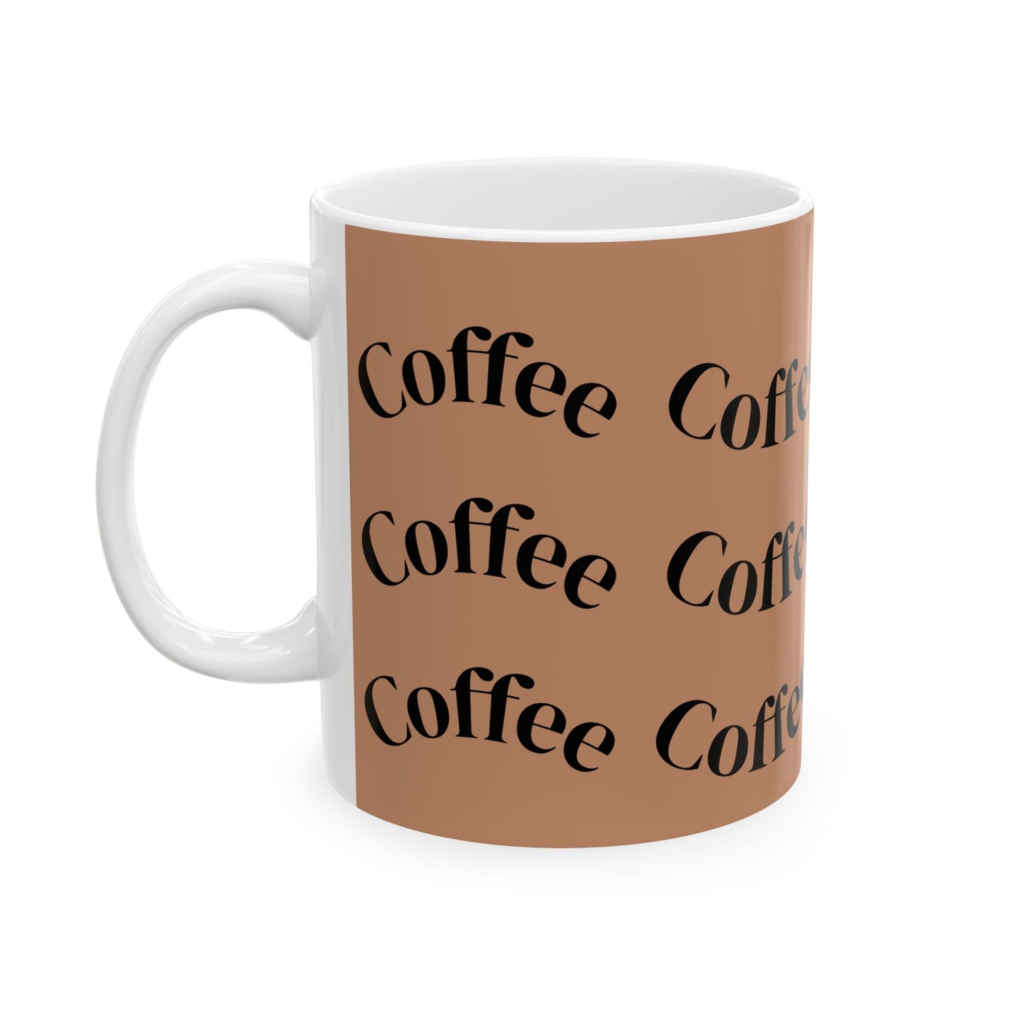 Coffee Lover Ceramic Mug - Just Coffee Design, Perfect Gift for Coffee Enthusiasts, Home Office, Birthday, Coffee Break