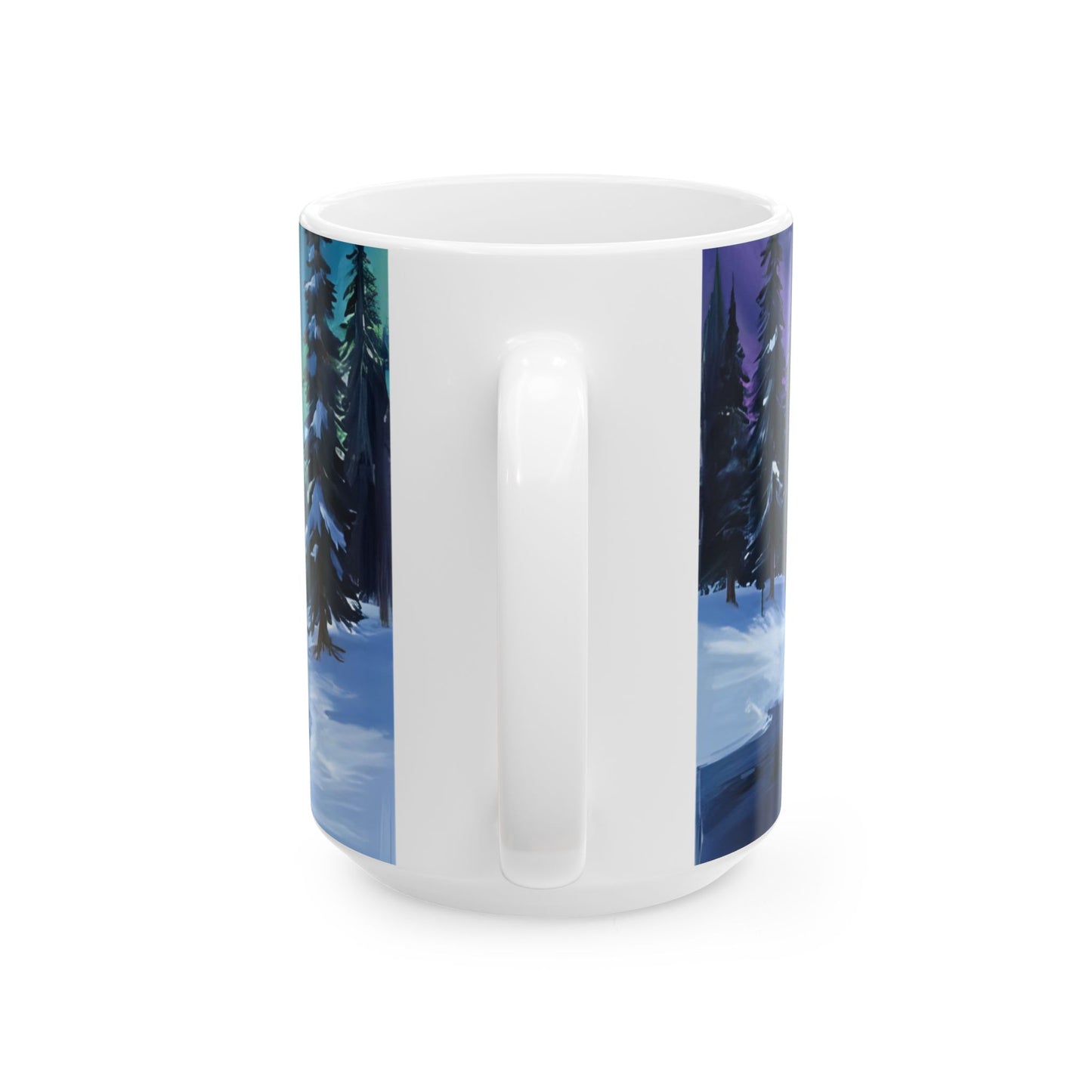 Aurora Borealis Ceramic Mug, Nature Lover Gift, Art Mug, Cozy Home Decor, Coffee Cup, Camping Accessories