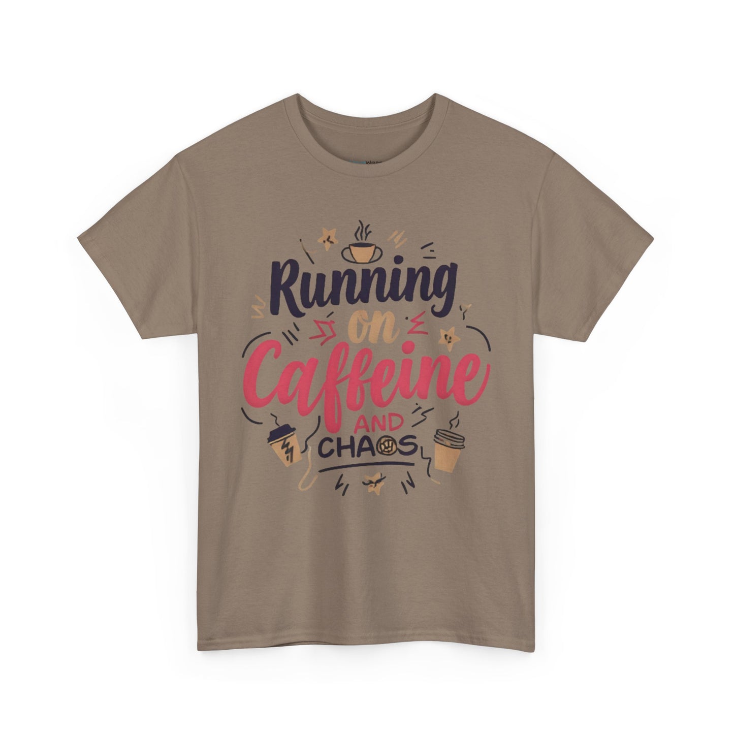 Caffeine & Chaos Tee, Coffee Lover Gift, Unisex Cotton T-Shirt, Funny Quote Shirt, Casual Wear, Birthday Gift, Unique Design