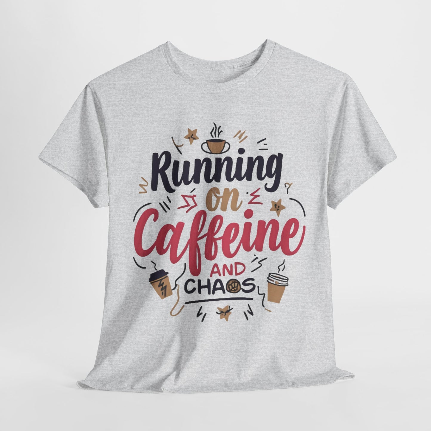 Caffeine & Chaos Tee, Coffee Lover Gift, Unisex Cotton T-Shirt, Funny Quote Shirt, Casual Wear, Birthday Gift, Unique Design
