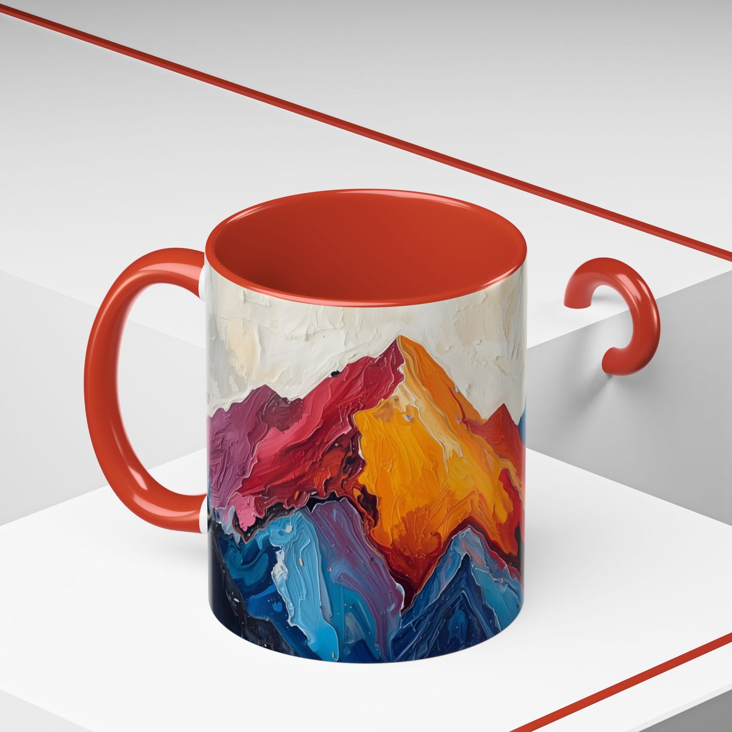 Vibrant Peaks | Modern Abstract Mug