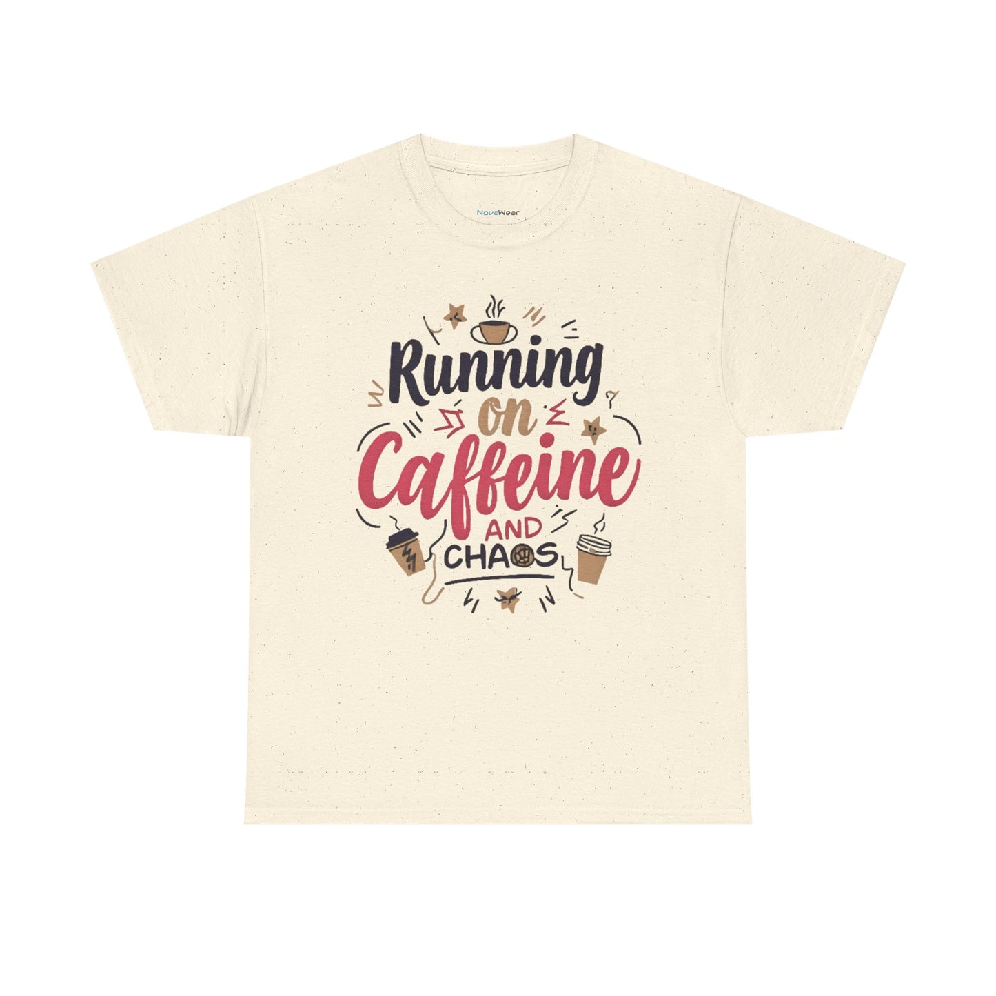 Caffeine & Chaos Tee, Coffee Lover Gift, Unisex Cotton T-Shirt, Funny Quote Shirt, Casual Wear, Birthday Gift, Unique Design
