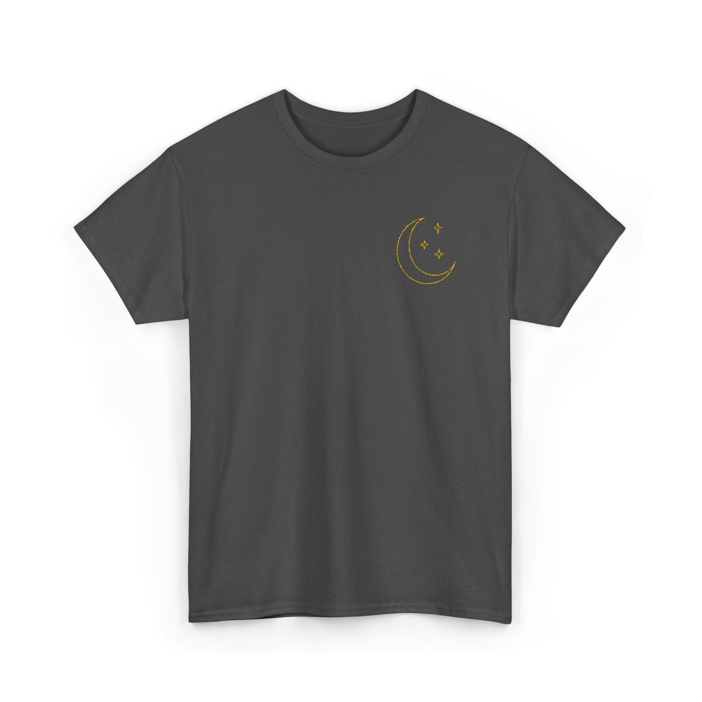 Crescent Dreams Embroidered T-Shirt – Minimal Lunar