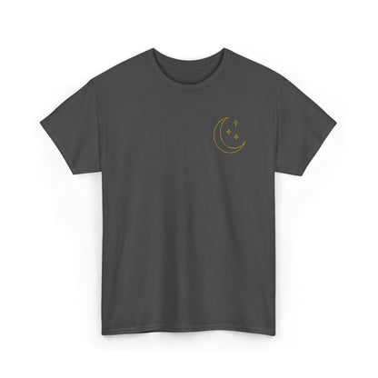 Crescent Dreams Embroidered T-Shirt – Minimal Lunar