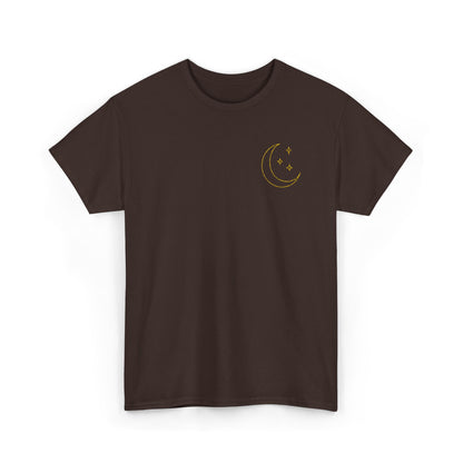 Crescent Dreams Embroidered T-Shirt – Minimal Lunar