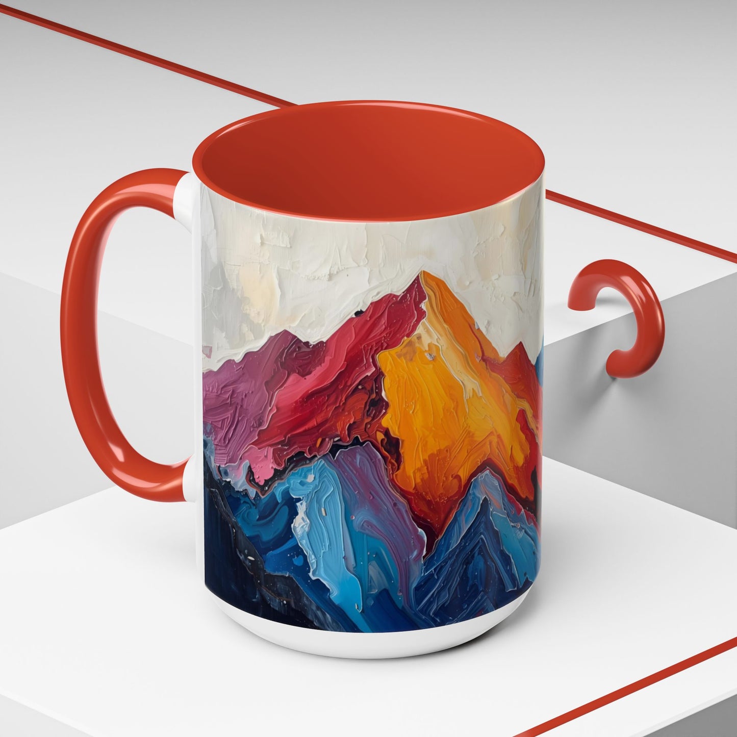 Vibrant Peaks | Modern Abstract Mug