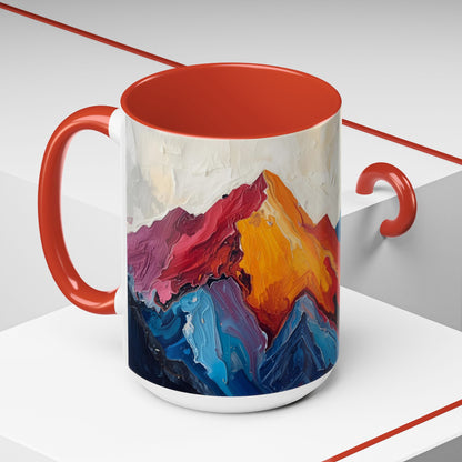 Vibrant Peaks | Modern Abstract Mug