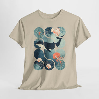 Ocean Harmony Tee – Minimal Marine Life