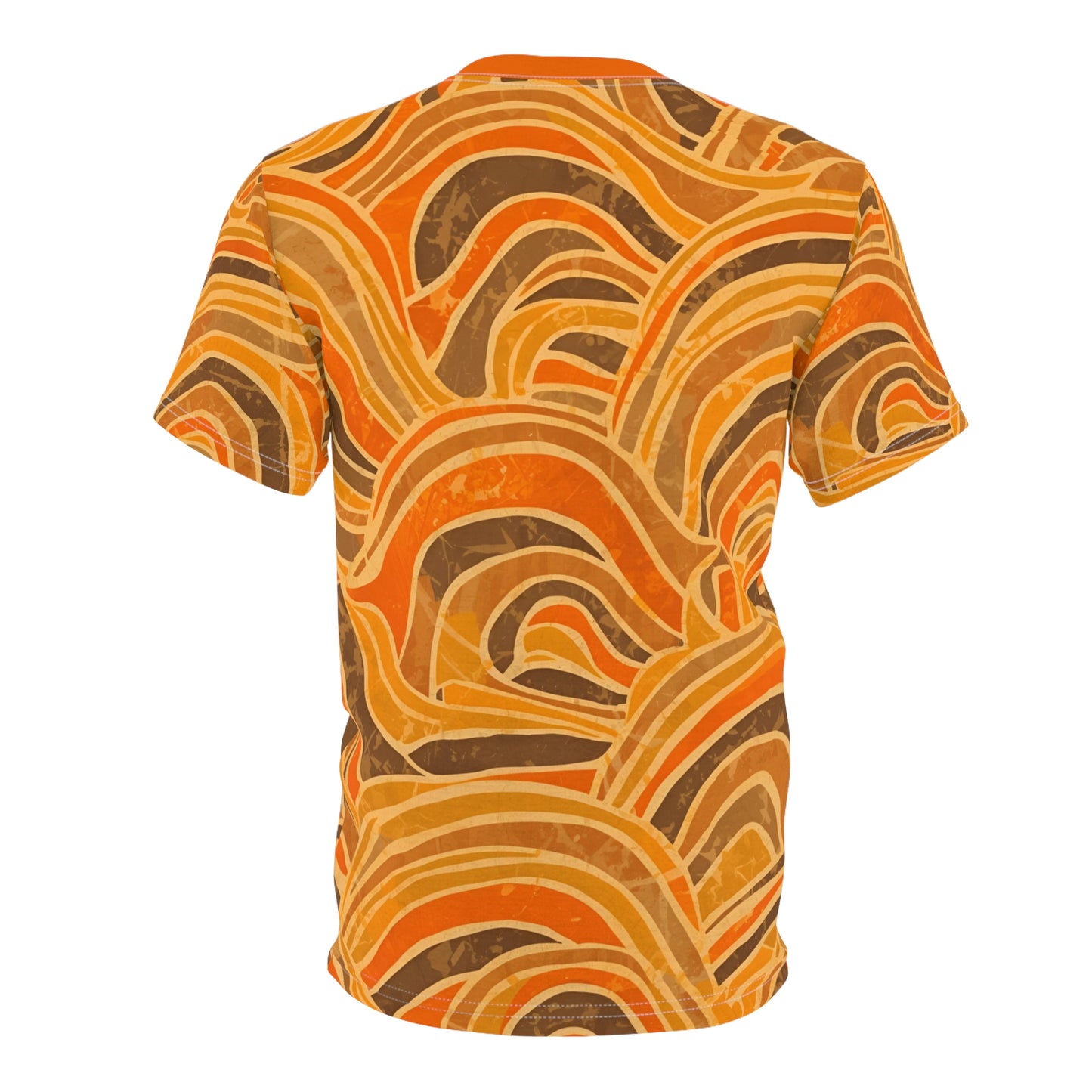 Retro Terrain T-Shirt – Warm Earth-Tone Pattern