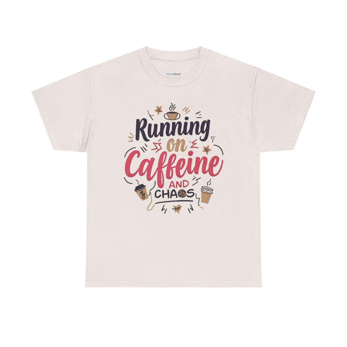 Caffeine & Chaos Tee, Coffee Lover Gift, Unisex Cotton T-Shirt, Funny Quote Shirt, Casual Wear, Birthday Gift, Unique Design