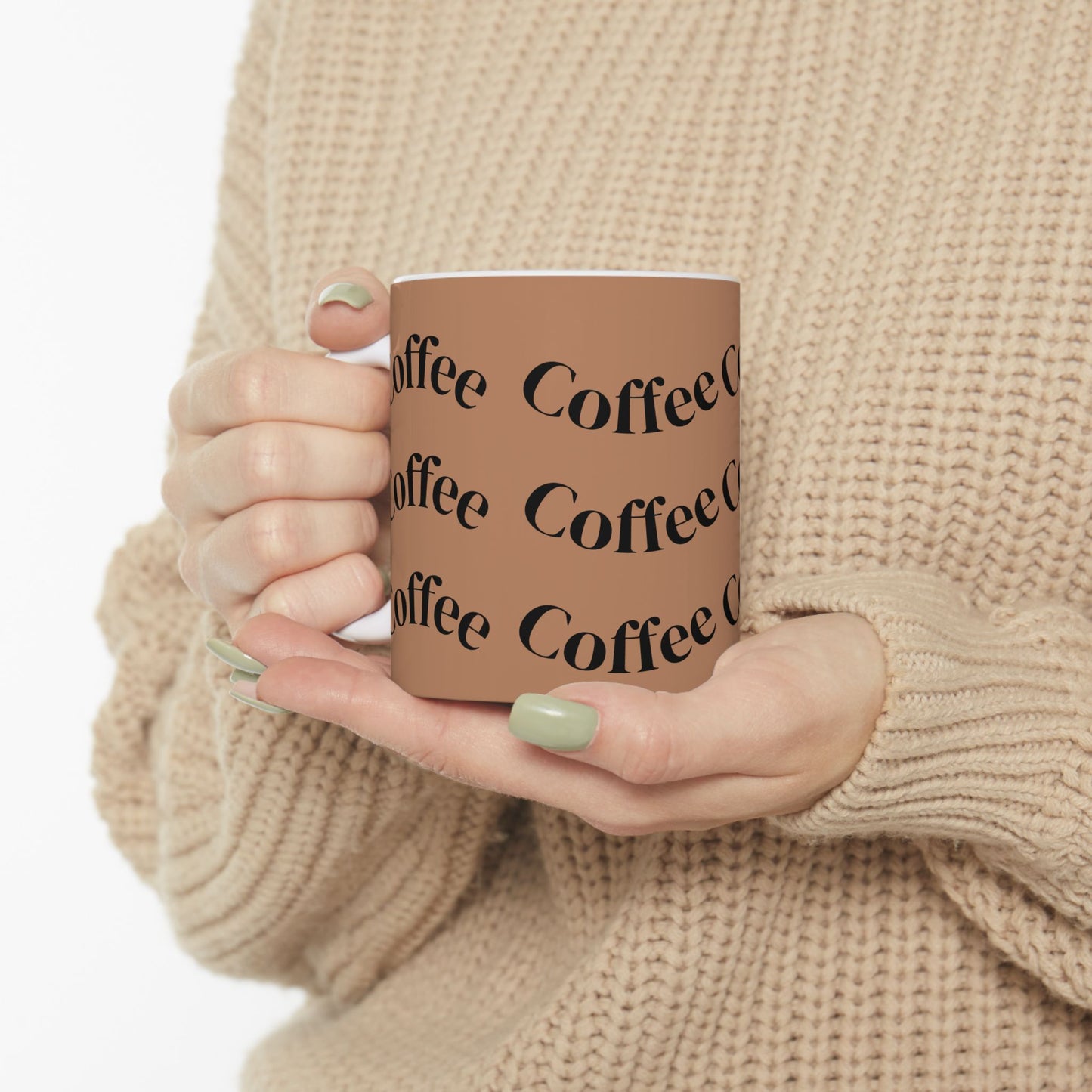 Coffee Lover Ceramic Mug - Just Coffee Design, Perfect Gift for Coffee Enthusiasts, Home Office, Birthday, Coffee Break