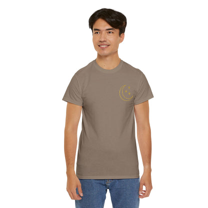 Crescent Dreams Embroidered T-Shirt – Minimal Lunar