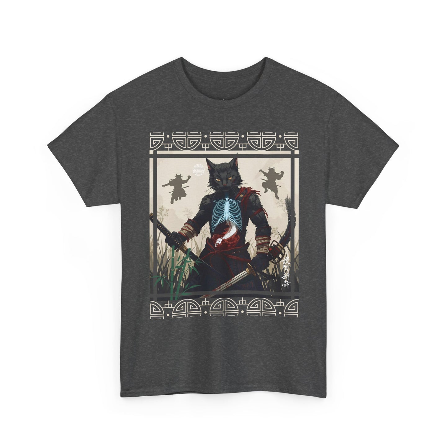 Warrior Spirit T-Shirt – Feline Samurai Art