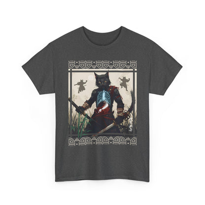 Warrior Spirit T-Shirt – Feline Samurai Art