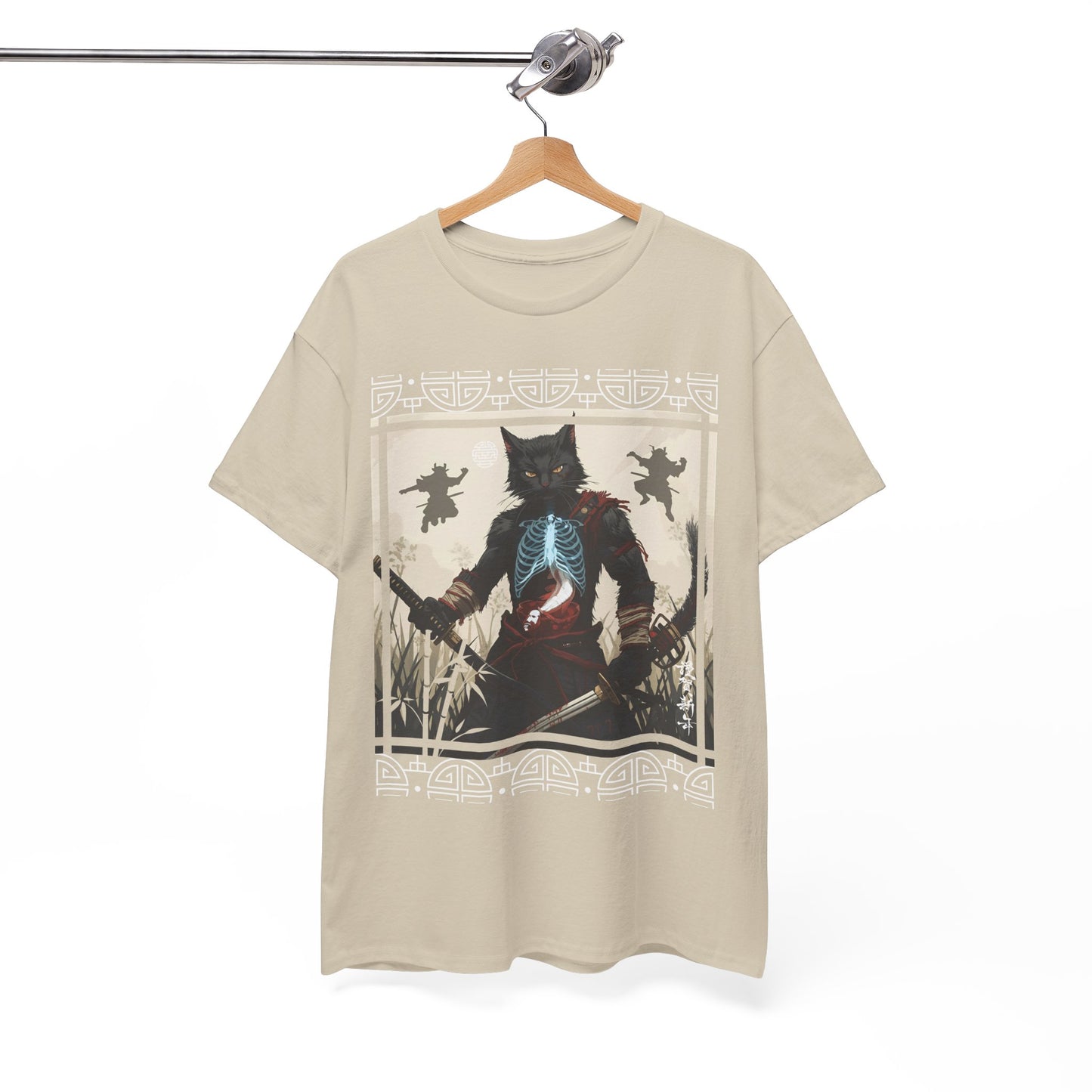 Warrior Spirit T-Shirt – Feline Samurai Art