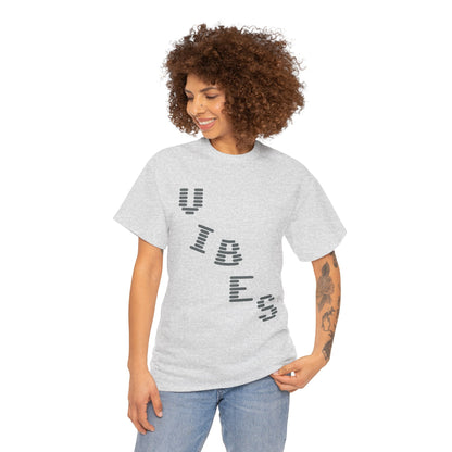 ‘VIBES’ Graphic Unisex Cotton Tee — Trendy Streetwear