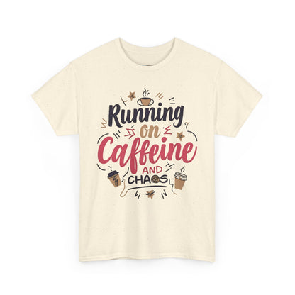 Caffeine & Chaos Tee, Coffee Lover Gift, Unisex Cotton T-Shirt, Funny Quote Shirt, Casual Wear, Birthday Gift, Unique Design