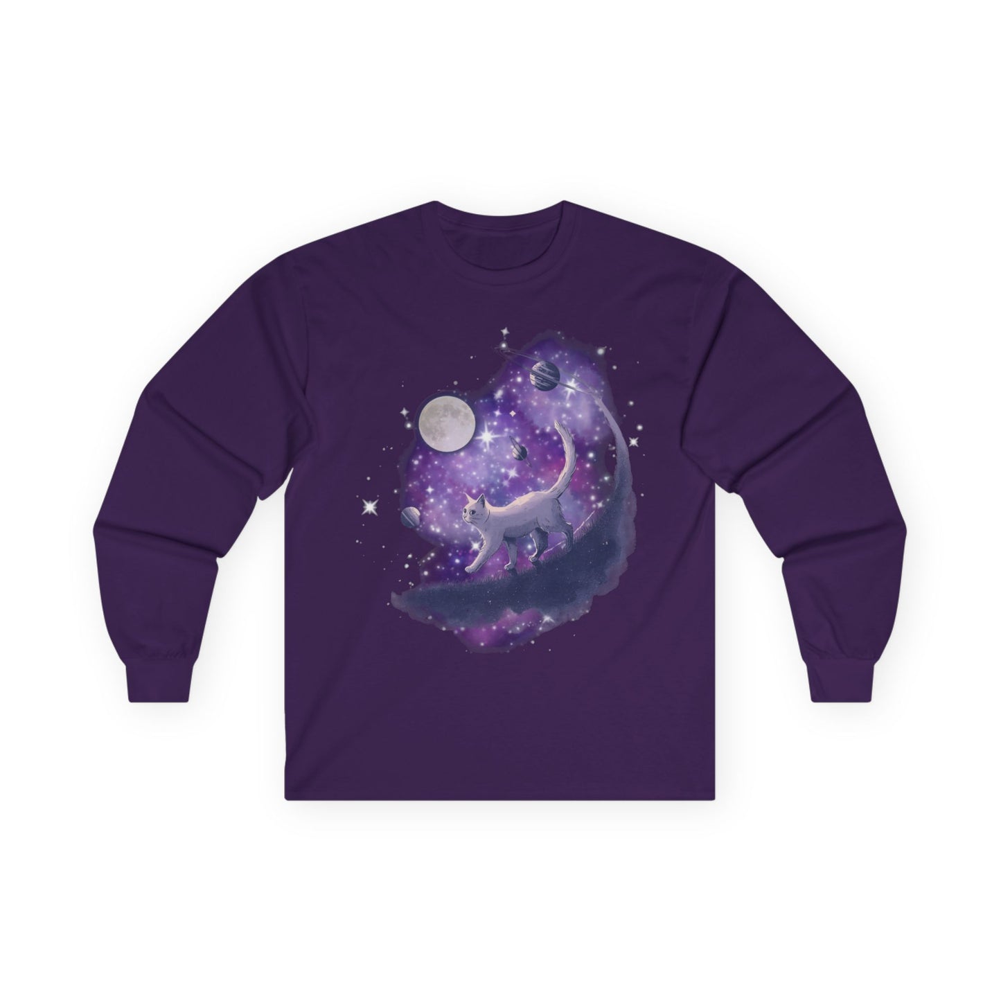 Celestial Cat Long Sleeve Tee – Cosmic Art