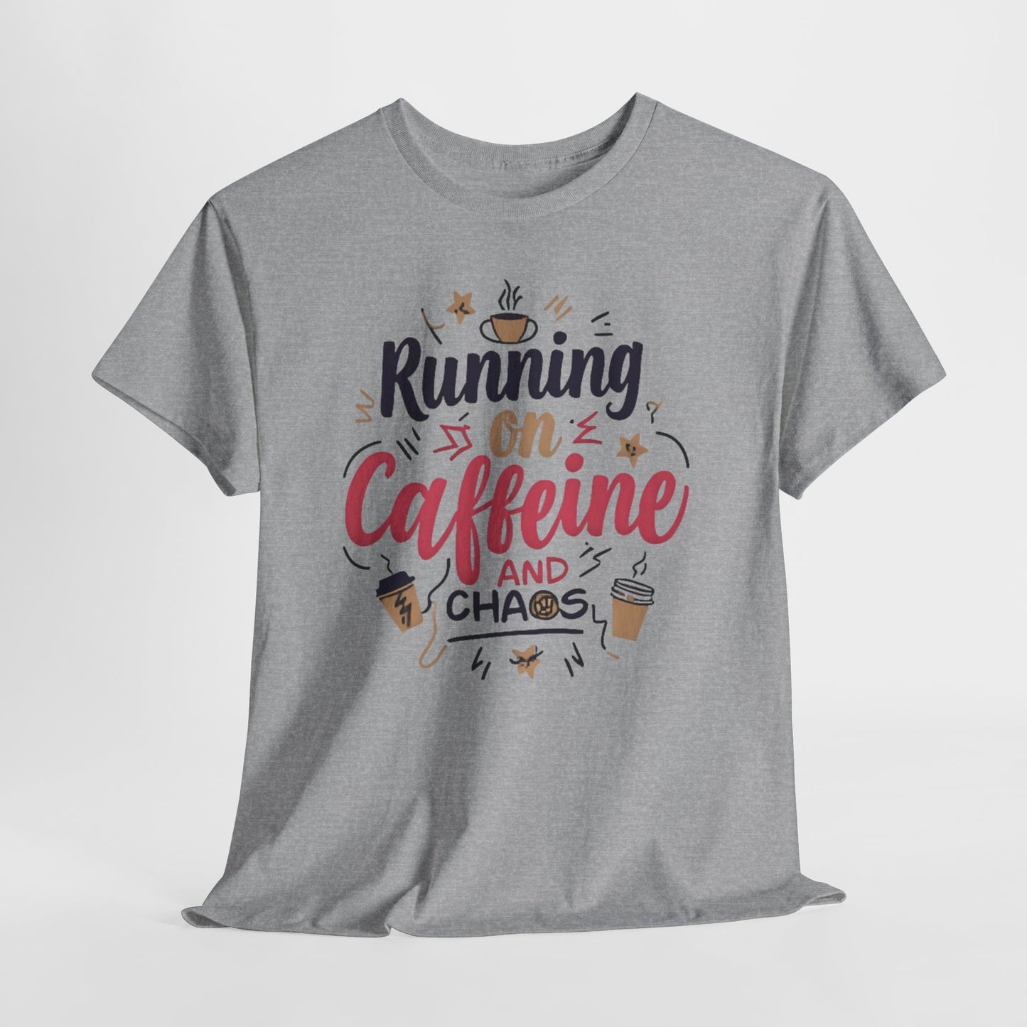Caffeine & Chaos Tee, Coffee Lover Gift, Unisex Cotton T-Shirt, Funny Quote Shirt, Casual Wear, Birthday Gift, Unique Design