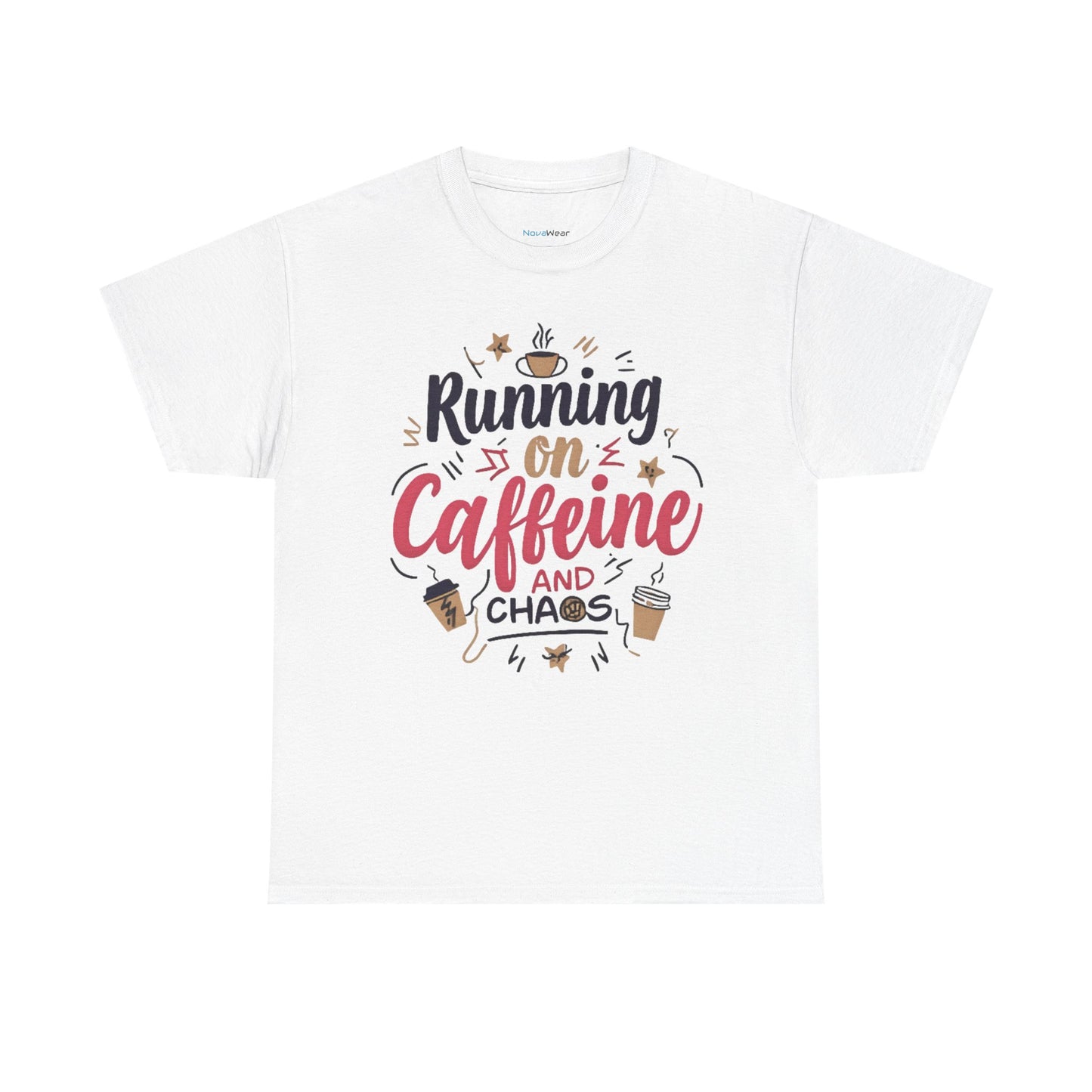 Caffeine & Chaos Tee, Coffee Lover Gift, Unisex Cotton T-Shirt, Funny Quote Shirt, Casual Wear, Birthday Gift, Unique Design