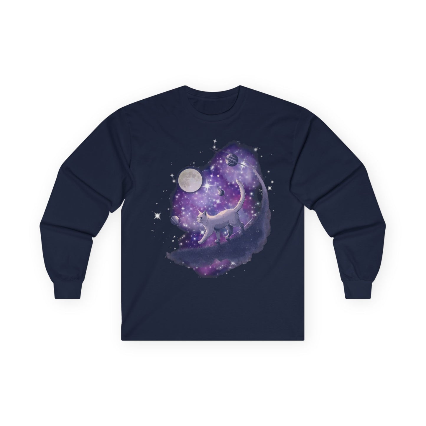Celestial Cat Long Sleeve Tee – Cosmic Art