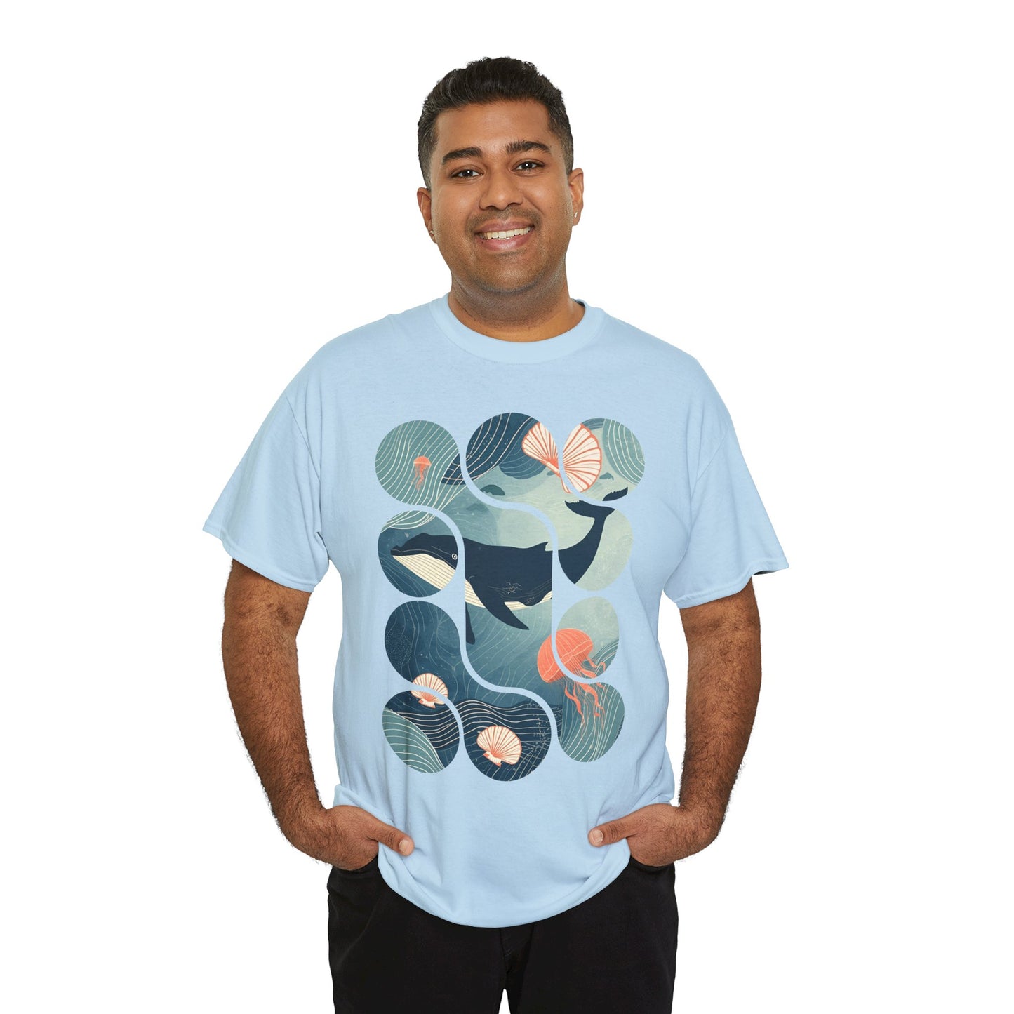 Ocean Harmony Tee – Minimal Marine Life