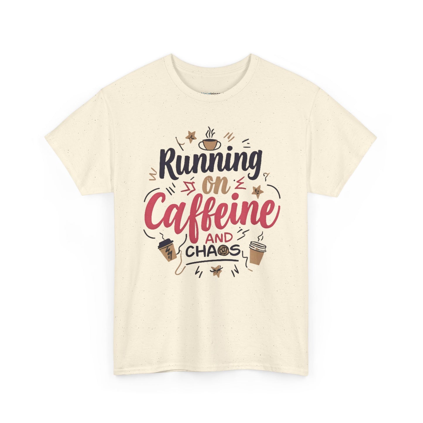 Caffeine & Chaos Tee, Coffee Lover Gift, Unisex Cotton T-Shirt, Funny Quote Shirt, Casual Wear, Birthday Gift, Unique Design