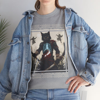 Warrior Spirit T-Shirt – Feline Samurai Art