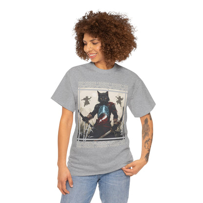 Warrior Spirit T-Shirt – Feline Samurai Art