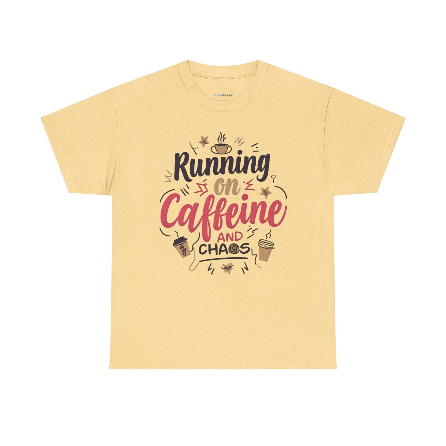Caffeine & Chaos Tee, Coffee Lover Gift, Unisex Cotton T-Shirt, Funny Quote Shirt, Casual Wear, Birthday Gift, Unique Design