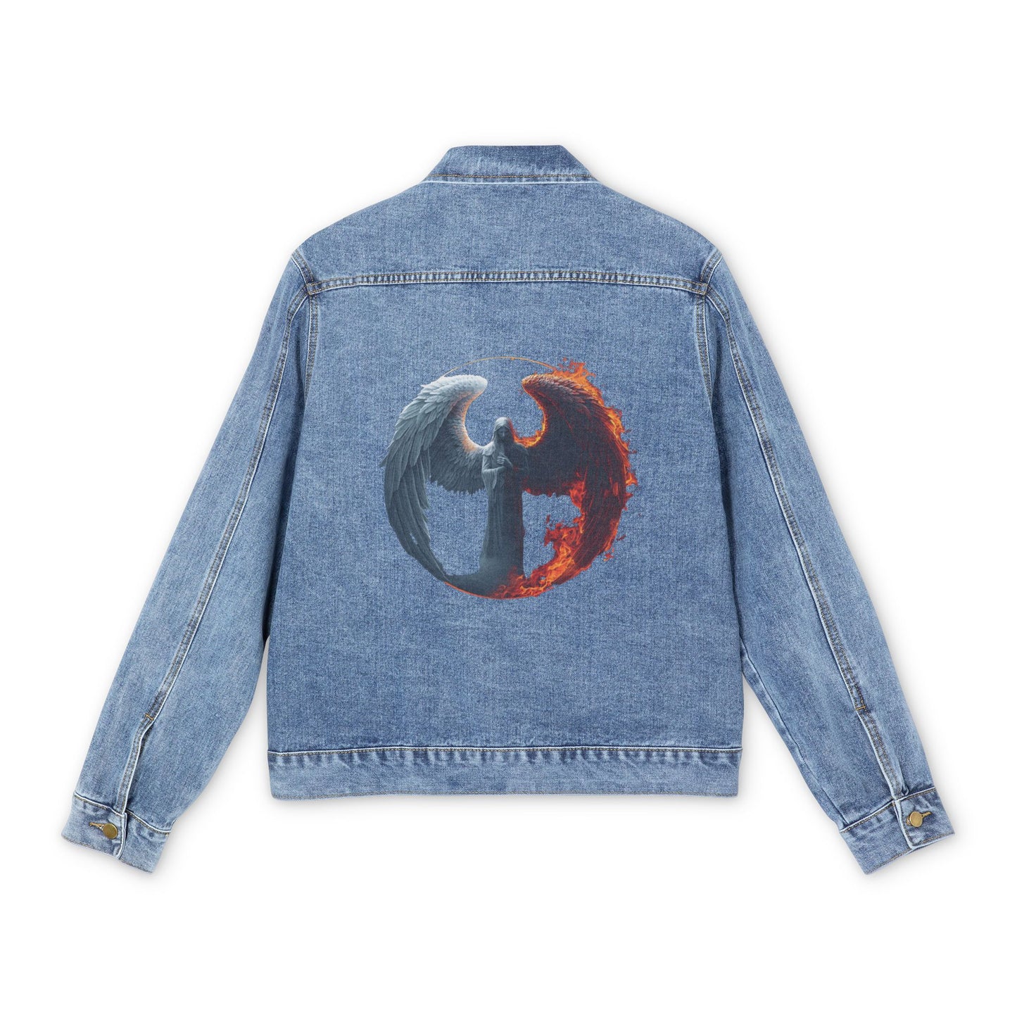 Eclipse of Duality | Angel & Demon Denim Jacket
