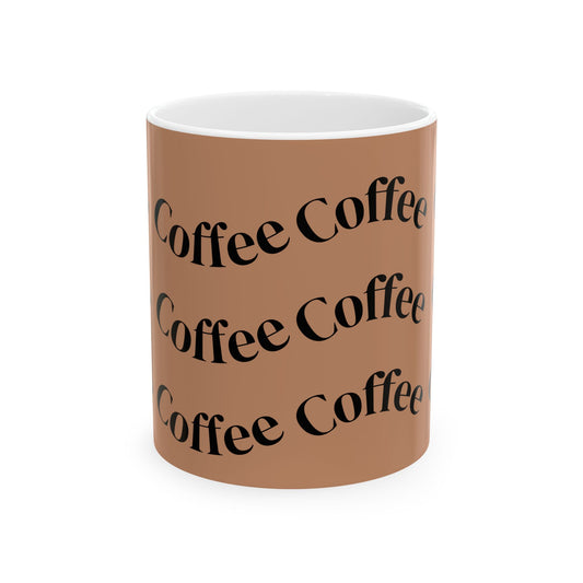 Coffee Lover Ceramic Mug - Just Coffee Design, Perfect Gift for Coffee Enthusiasts, Home Office, Birthday, Coffee Break