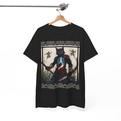 Warrior Spirit T-Shirt – Feline Samurai Art
