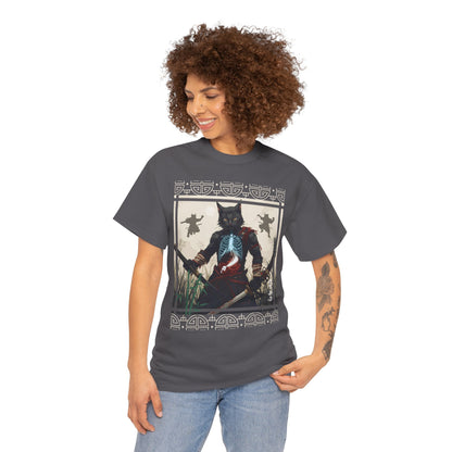 Warrior Spirit T-Shirt – Feline Samurai Art