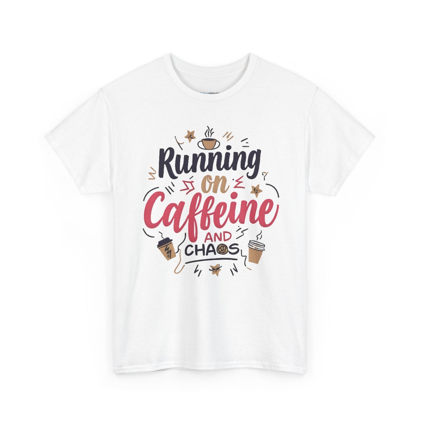 Caffeine & Chaos Tee, Coffee Lover Gift, Unisex Cotton T-Shirt, Funny Quote Shirt, Casual Wear, Birthday Gift, Unique Design