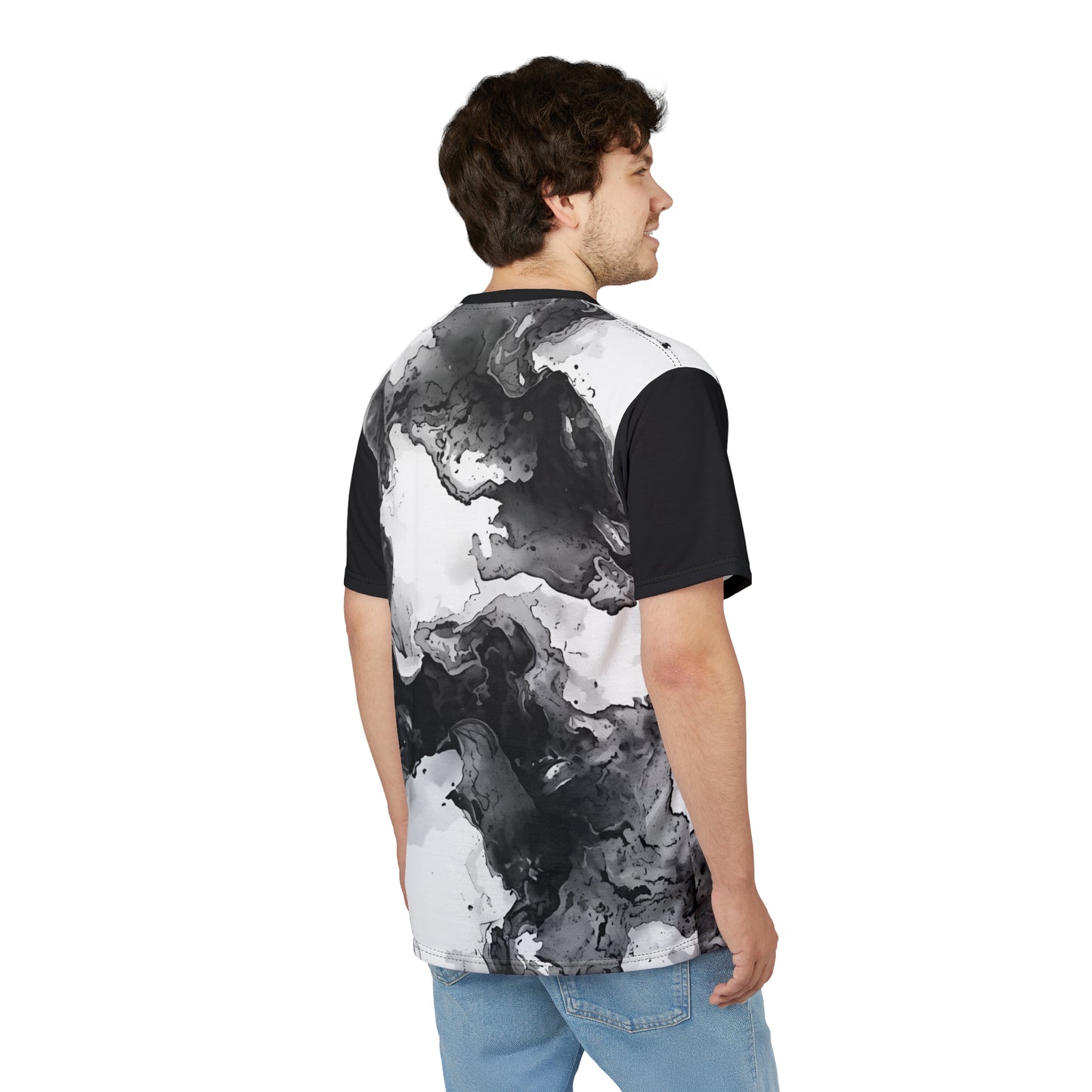 Abstract Flow Tee – Black & White