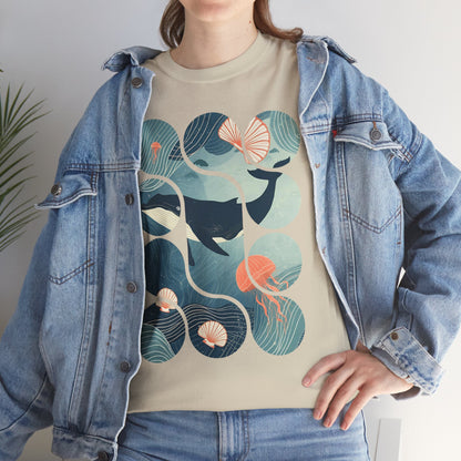 Ocean Harmony Tee – Minimal Marine Life