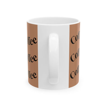 Coffee Lover Ceramic Mug - Just Coffee Design, Perfect Gift for Coffee Enthusiasts, Home Office, Birthday, Coffee Break