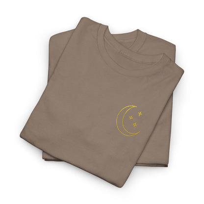 Crescent Dreams Embroidered T-Shirt – Minimal Lunar
