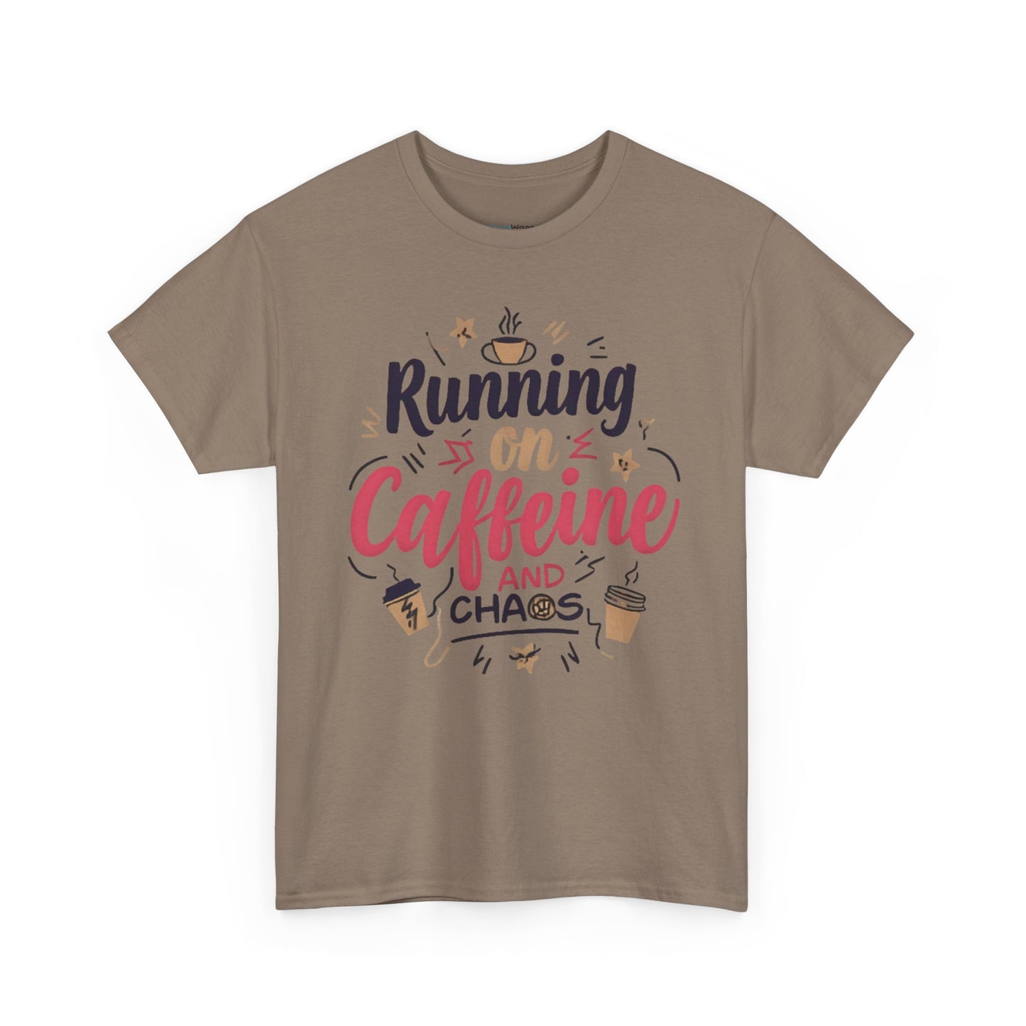 Caffeine & Chaos Tee, Coffee Lover Gift, Unisex Cotton T-Shirt, Funny Quote Shirt, Casual Wear, Birthday Gift, Unique Design