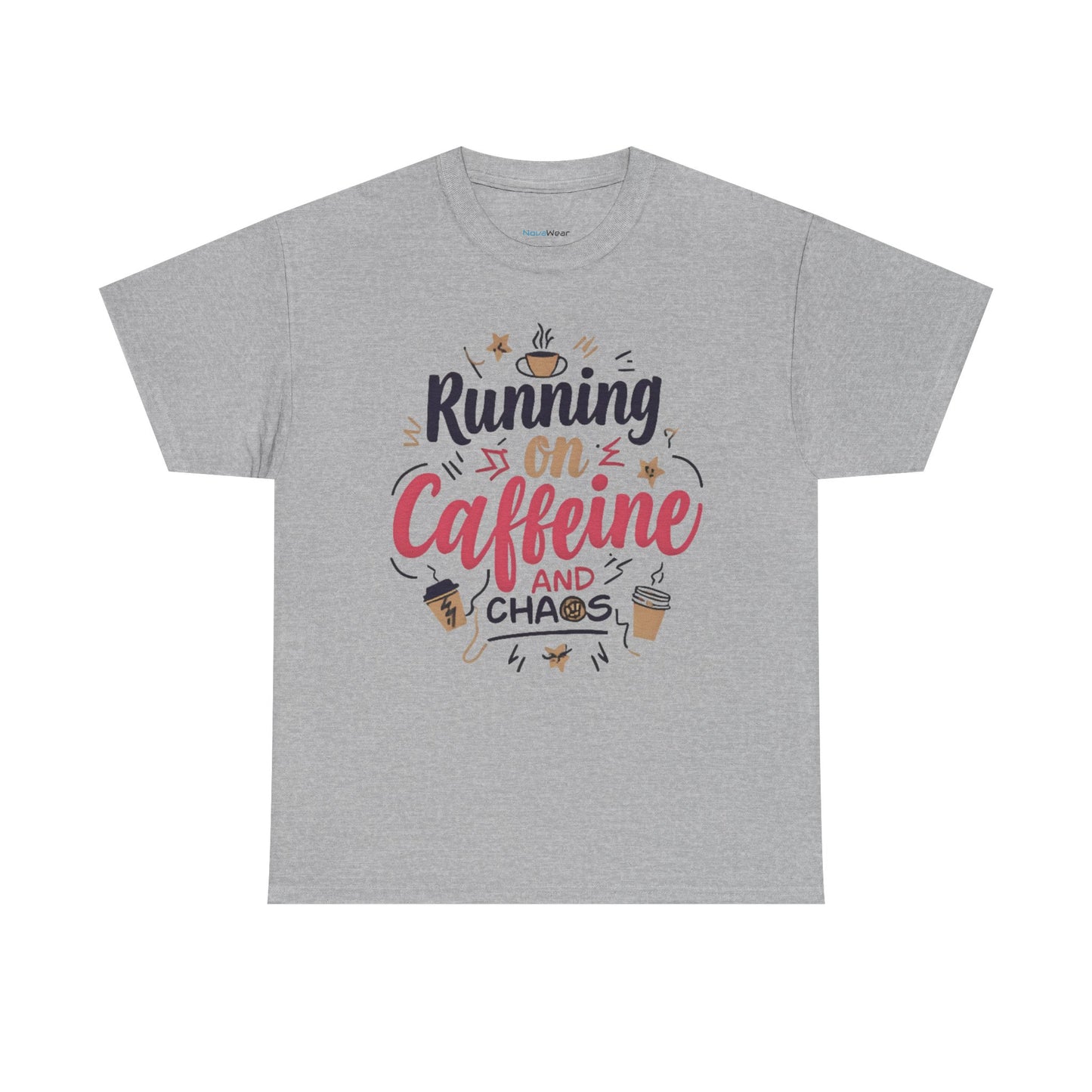 Caffeine & Chaos Tee, Coffee Lover Gift, Unisex Cotton T-Shirt, Funny Quote Shirt, Casual Wear, Birthday Gift, Unique Design
